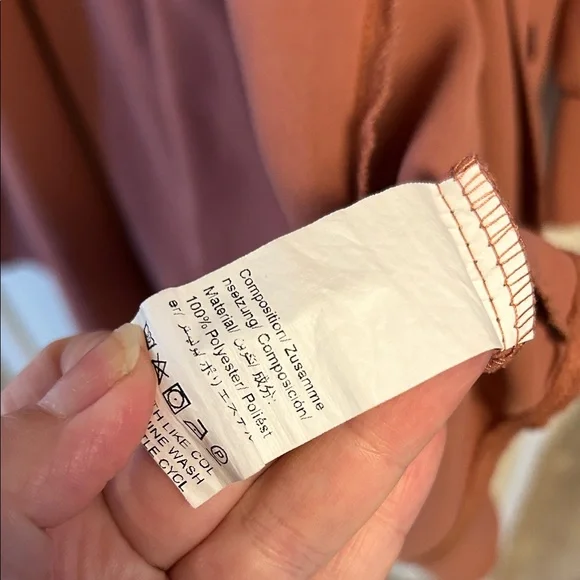 Rust Button-Up Shirt SHEIN 3x - Picture 3 of 5